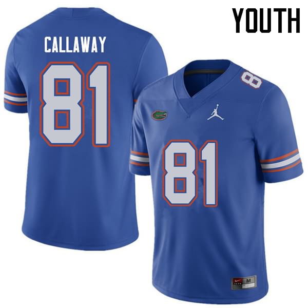 NCAA Florida Gators Antonio Callaway Youth #81 Jordan Brand Royal Stitched Authentic College Football Jersey IRZ4564ZH